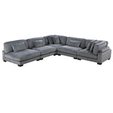 Traverse Gray 5-Piece Modular Sectional - Ornate Home