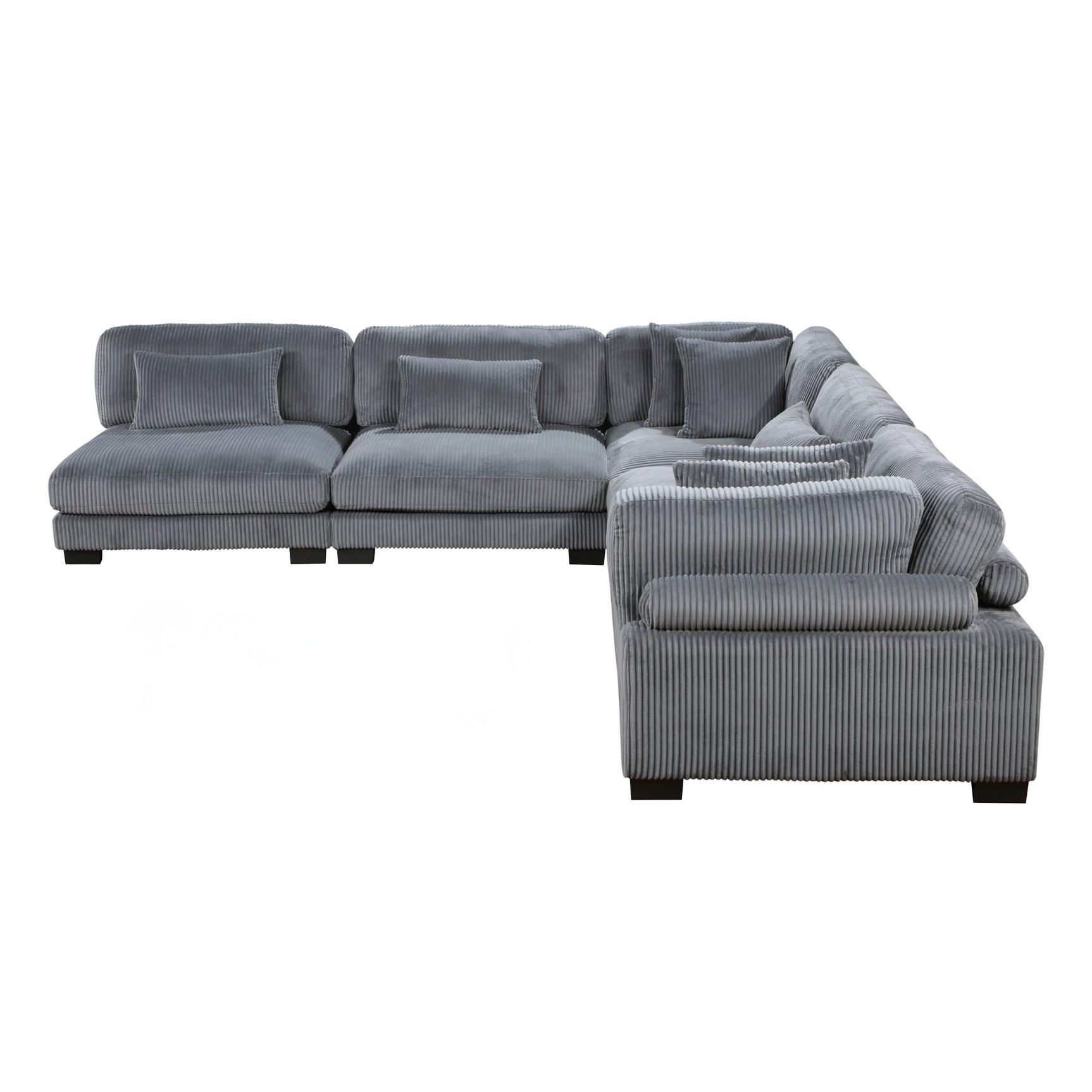 Traverse Gray 5-Piece Modular Sectional - Ornate Home