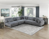 Traverse Gray 5-Piece Modular Sectional - Ornate Home
