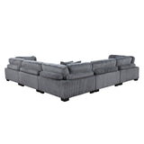 Traverse Gray 5-Piece Modular Sectional - Ornate Home