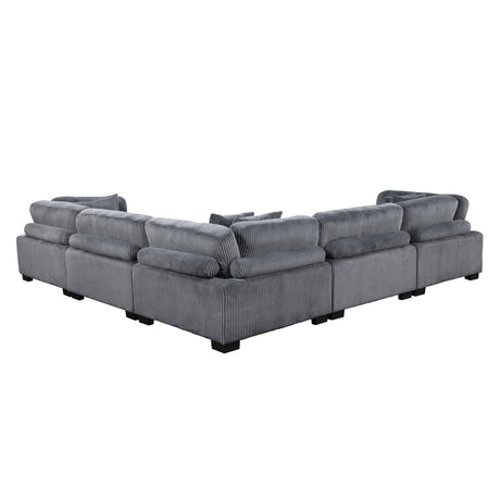 Traverse Gray 5-Piece Modular Sectional - Ornate Home