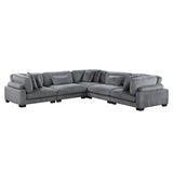 Traverse Gray 5-Piece Modular Sectional - Ornate Home