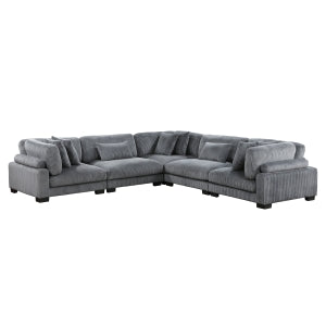 Traverse Gray 5-Piece Modular Sectional - Ornate Home