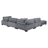 Traverse Gray 5-Piece Modular Sectional with Ottoman - Ornate Home