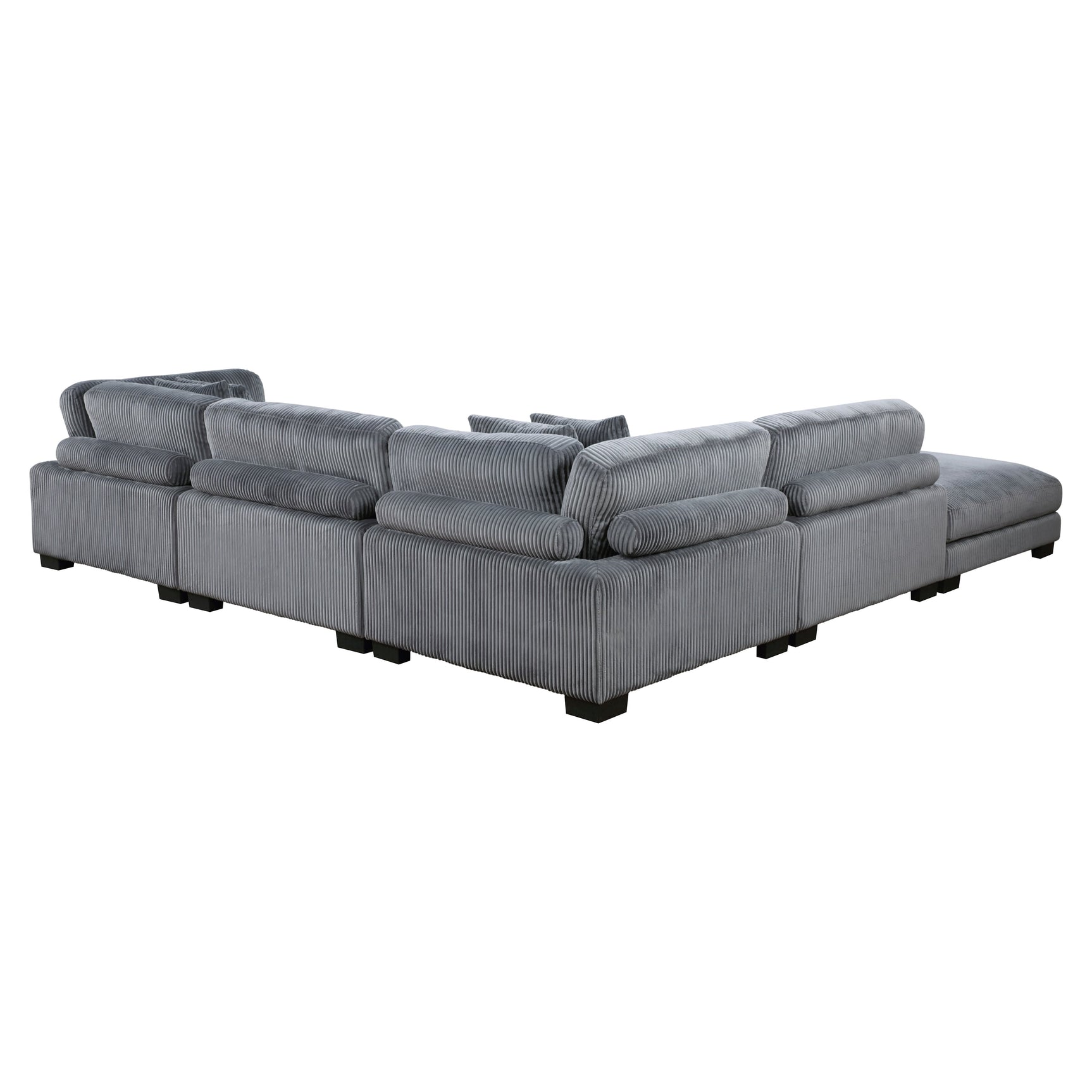 Traverse Gray 5-Piece Modular Sectional with Ottoman - Ornate Home