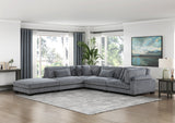 Traverse Gray 5-Piece Modular Sectional with Ottoman - Ornate Home
