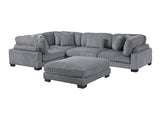 Traverse Gray 5-Piece Modular Sectional with Ottoman - Ornate Home