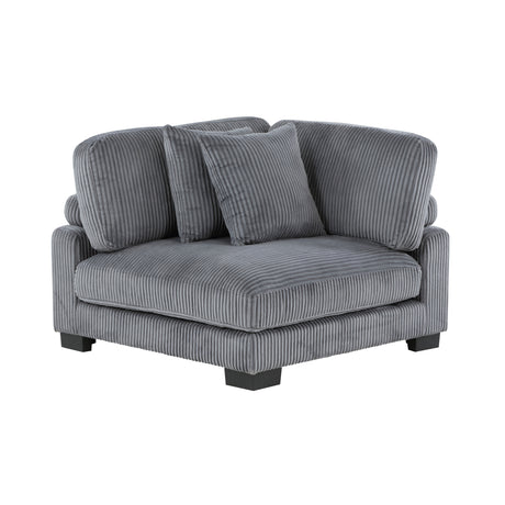 Traverse Gray 5-Piece Modular Sectional with Reversible Chaise and Ottoman - Ornate Home