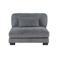 Traverse Gray 5-Piece Modular Sectional with Reversible Chaise and Ottoman - Ornate Home
