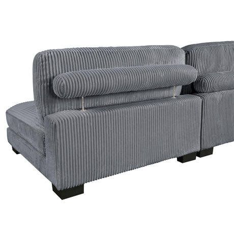 Traverse Gray  6-Piece Modular Sectional - Ornate Home