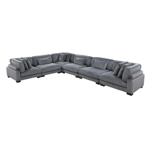 Traverse Gray  6-Piece Modular Sectional - Ornate Home