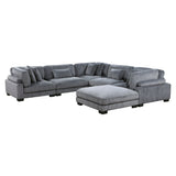 Traverse Gray 6-Piece Modular Sectional w/Ottoman - Ornate Home