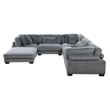 Traverse Gray 6-Piece Modular Sectional w/Ottoman - Ornate Home