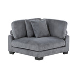 Traverse Gray 6-Piece Modular Sectional with Ottoman - Ornate Home