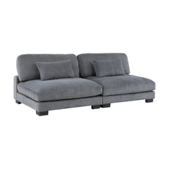 Traverse Gray 6-Piece Modular Sectional with Ottoman - Ornate Home