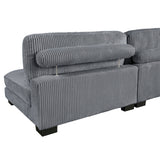 Traverse Gray 6-Piece Modular Sectional with Ottoman - Ornate Home