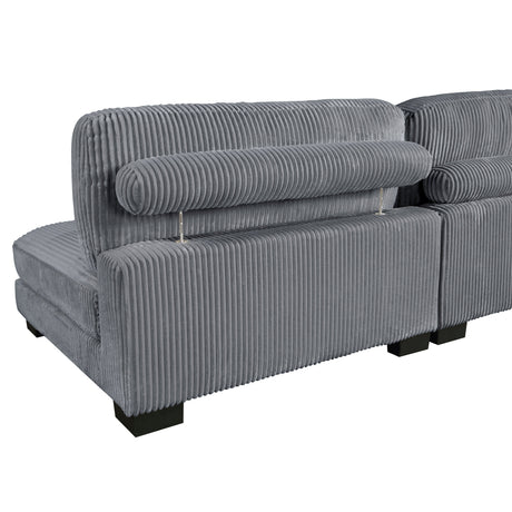 Traverse Gray 6-Piece Modular Sectional with Ottoman - Ornate Home