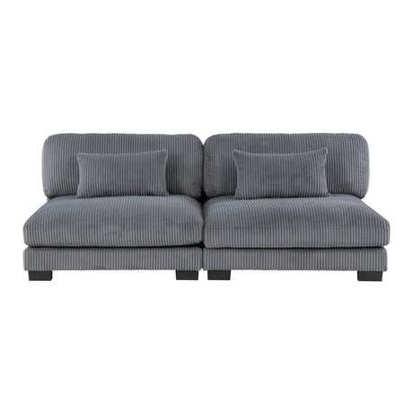 Traverse Gray 6-Piece Modular Sectional with Ottomans - Ornate Home