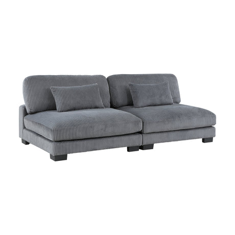 Traverse Gray 6-Piece Modular Sectional with Ottomans - Ornate Home