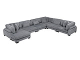 Traverse Gray 6-Piece Modular Sectional with Reversible Chaise - Ornate Home