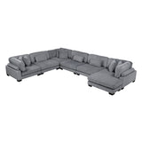 Traverse Gray 6-Piece Modular Sectional with Reversible Chaise - Ornate Home