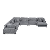 Traverse Gray 6-Piece Modular Sectional with Reversible Chaise - Ornate Home