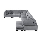 Traverse Gray 6-Piece Modular Sectional with Reversible Chaise - Ornate Home