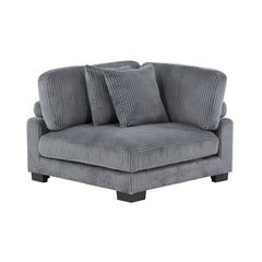 Traverse Gray 7-Piece Modular Sectional with Reversible Chaise and Ottoman - Ornate Home