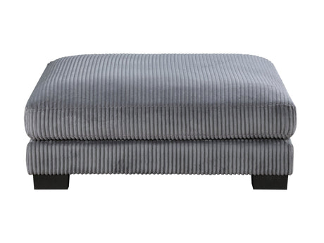 Traverse Gray Gray Corduroy Ottoman - Ornate Home