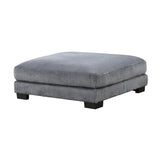 Traverse Gray Gray Corduroy Ottoman - Ornate Home