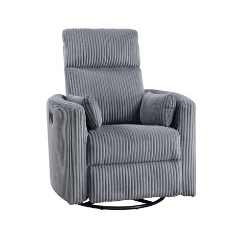 Traverse Gray Swivel Glider Reclining Chair - Ornate Home