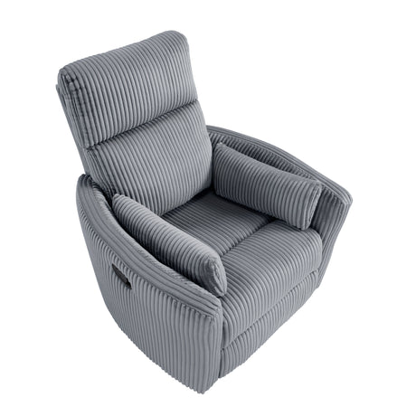 Traverse Gray Swivel Glider Reclining Chair - Ornate Home