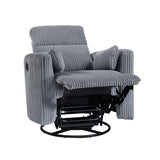 Traverse Gray Swivel Glider Reclining Chair - Ornate Home