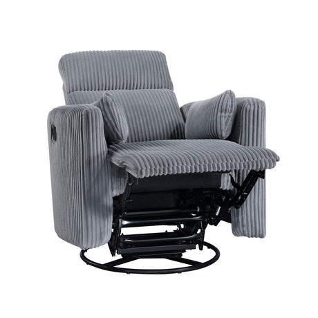 Traverse Gray Swivel Glider Reclining Chair - Ornate Home
