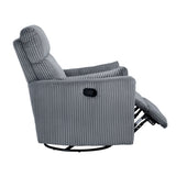 Traverse Gray Swivel Glider Reclining Chair - Ornate Home