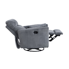 Traverse Gray Swivel Glider Reclining Chair - Ornate Home