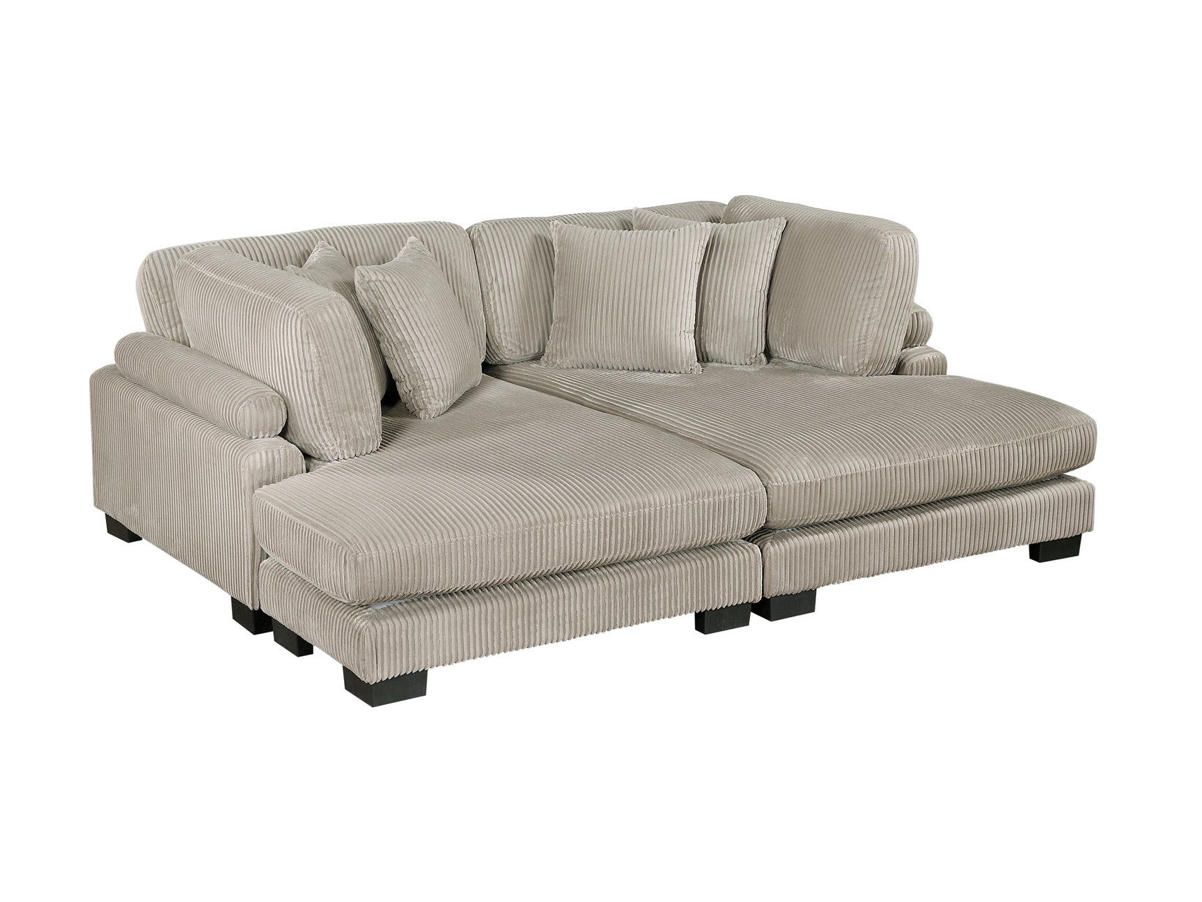 Traverse Taupe 2-Piece Chaise Lounge - Ornate Home
