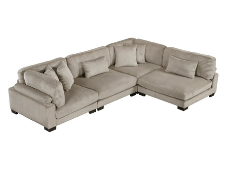 Traverse Taupe 4-Piece Modular Sectional - Ornate Home