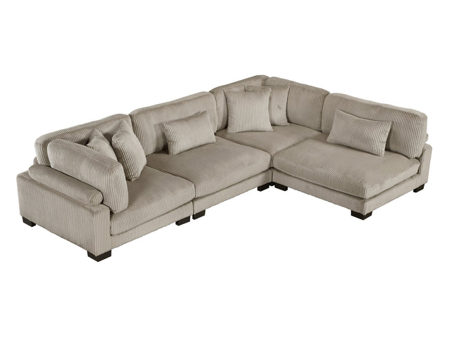 Traverse Taupe 4-Piece Modular Sectional - Ornate Home