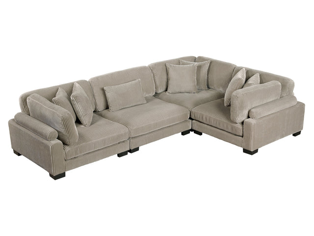 Traverse Taupe 4-Piece Modular Sectional - Ornate Home