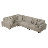Traverse Taupe 4-Piece Modular Sectional - Ornate Home