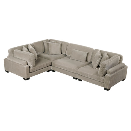 Traverse Taupe 4-Piece Modular Sectional - Ornate Home