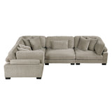 Traverse Taupe 4-Piece Modular Sectional - Ornate Home