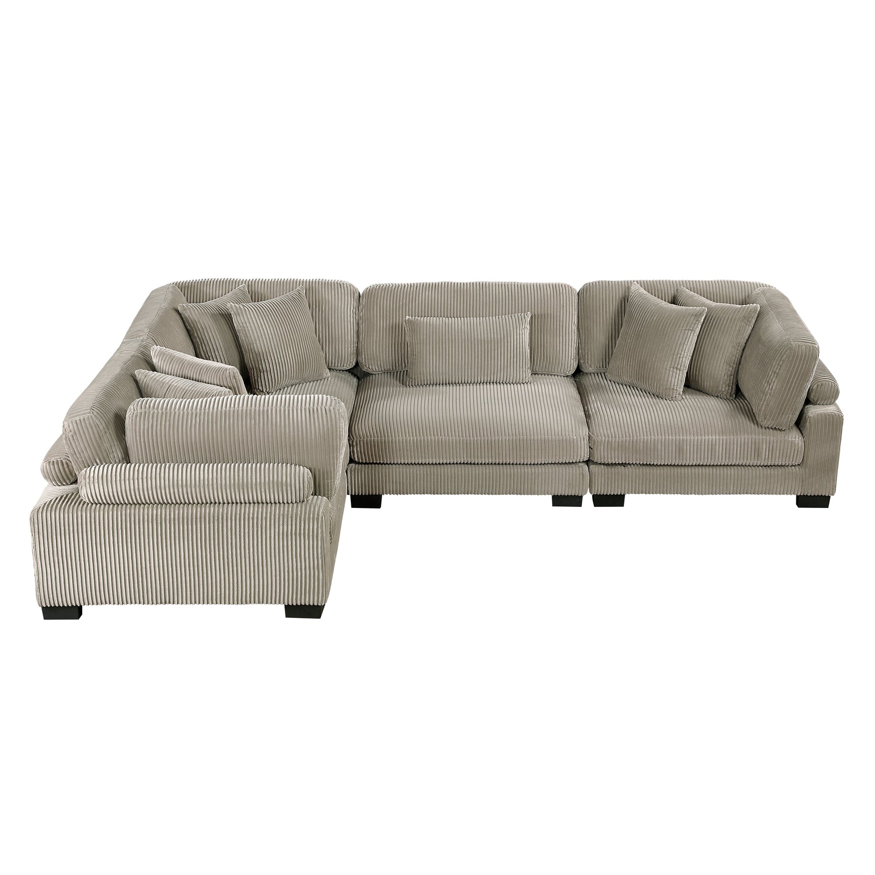 Traverse Taupe 4-Piece Modular Sectional - Ornate Home