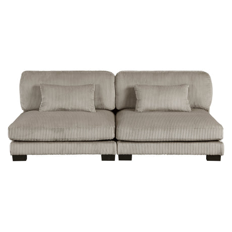 Traverse Taupe 4-Piece Modular Sectional with Ottoman - Ornate Home