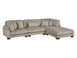 Traverse Taupe 4-Piece Modular Sectional with Ottoman - Ornate Home