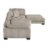 Traverse Taupe 4-Piece Modular Sectional with Ottoman - Ornate Home