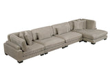 Traverse Taupe 4-Piece Modular Sectional with Reversible Chaise - Ornate Home