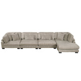Traverse Taupe 4-Piece Modular Sectional with Reversible Chaise - Ornate Home