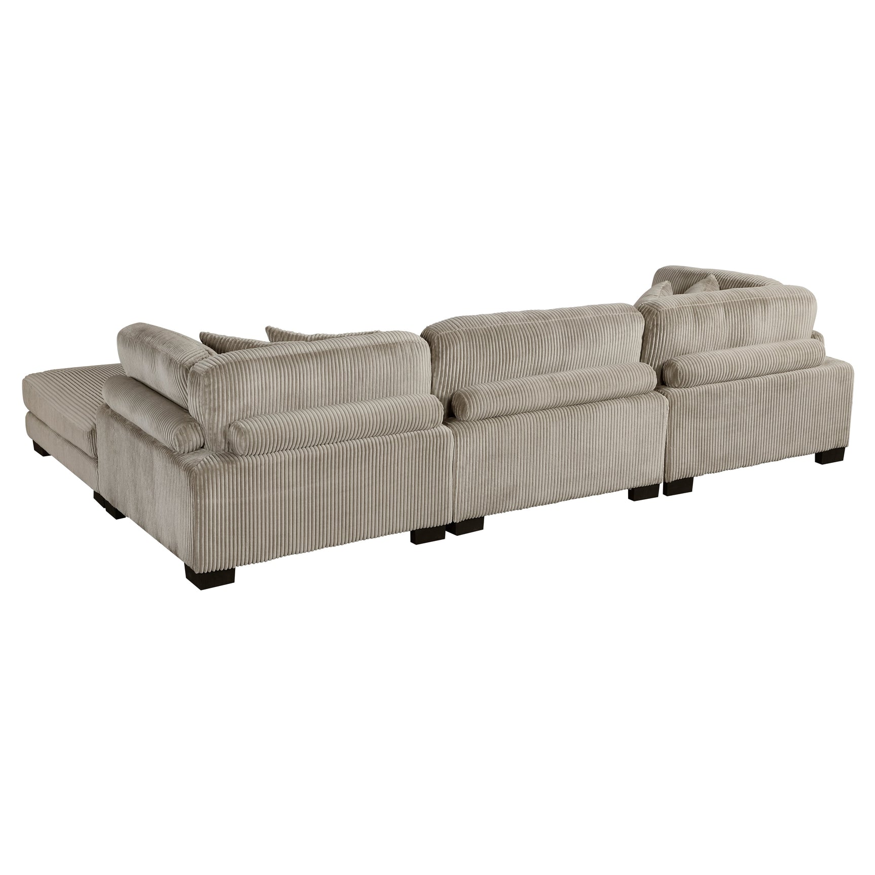 Traverse Taupe 4-Piece RAF Modular Sectional with Ottoman - Ornate Home